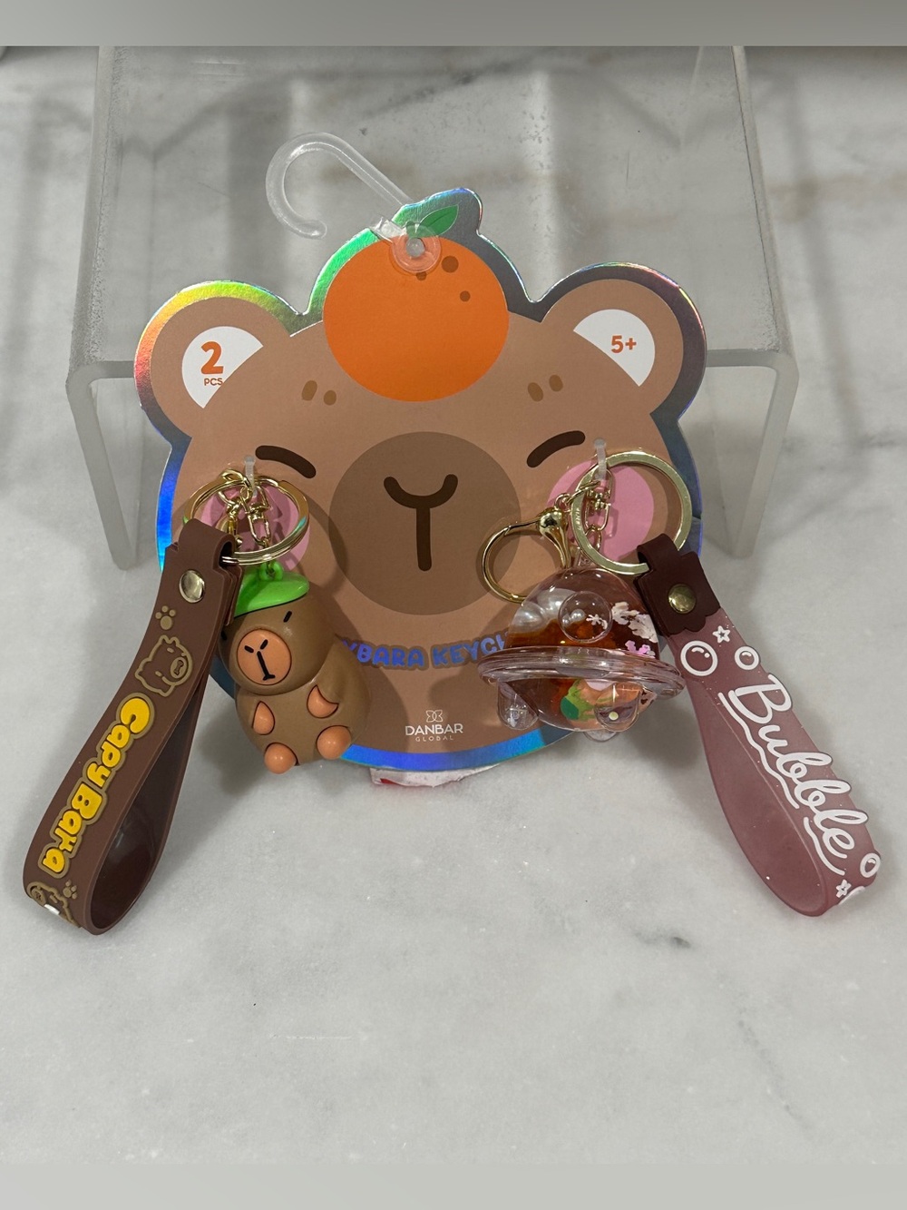 Danbar Global Bubara Keychain Set (Brown Bear) YES two Keychains / Bag charms